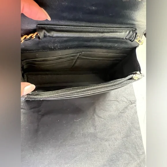 Chanel Caviar Quilted Boy Wallet On Chain WOC Black - Picture 12 of 17